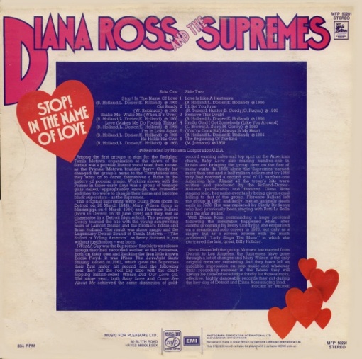 Diana Ross And The Supremes – албум Stop! In The Name Of Love - Img 2