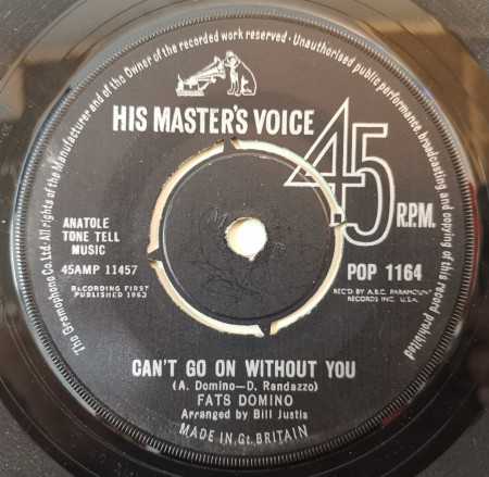 Fats Domino ‎– сингъл There Goes (My Heart Again)