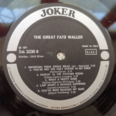 Fats Waller – албум The Great Fats Waller - Img 3