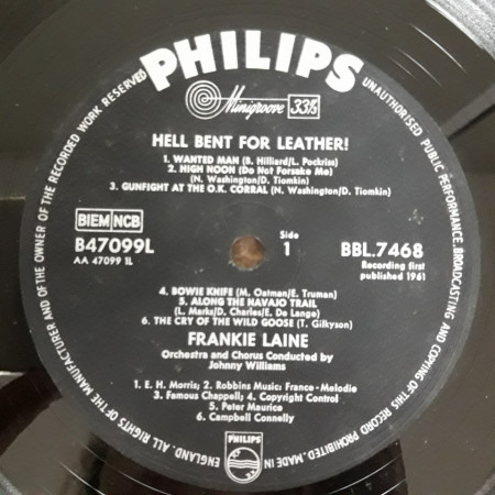 Frankie Laine – албум Hell Bent For Leather! - Img 4