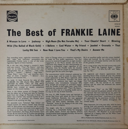 Frankie Laine – албум The Best Of Frankie Laine - Img 2