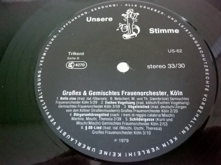 Gemischtes &amp; Grosses Frauen Orchester Köln – албум Mittags Koch Ich Aber Nicht - Img 2