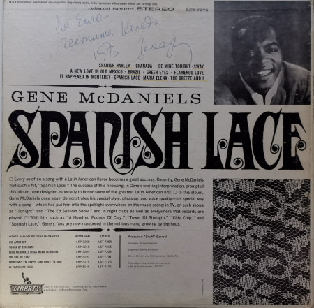 Gene McDaniels – албум Spanish Lace - Img 2