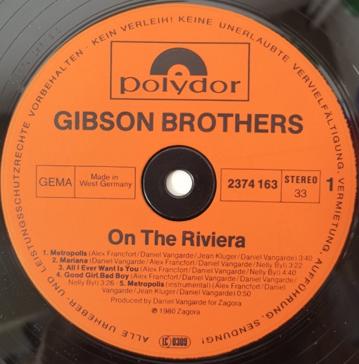 Gibson Brothers – албум On The Riviera - Img 2