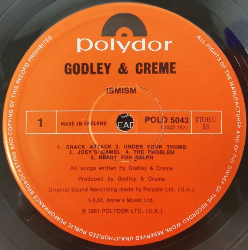 Godley and Creme – албум Ismism - Img 3