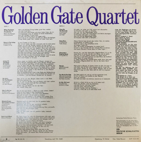 Golden Gate Quartet – албум Golden Gate Quartet - Img 2