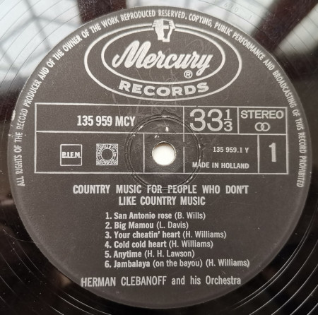 Herman Clebanoff And His Orchestra – албум Country Music For People Who Don&#039;t Like Country Music - Img 3