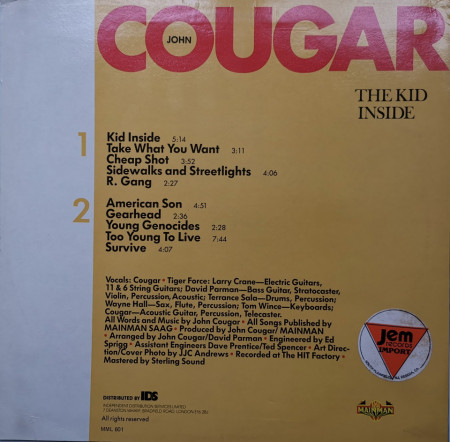 John Cougar – албум The Kid Inside - Img 2