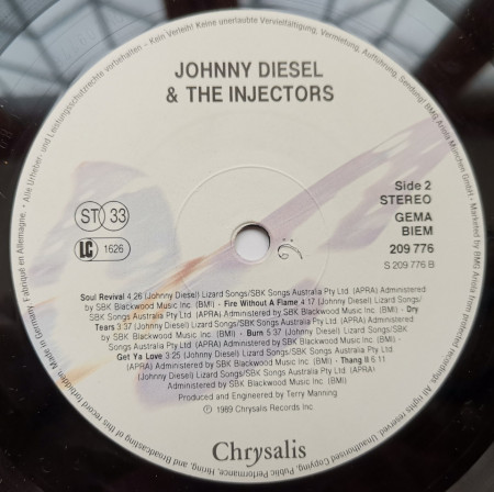 Johnny Diesel &amp; The Injectors – албум Johnny Diesel &amp; The Injectors - Img 3