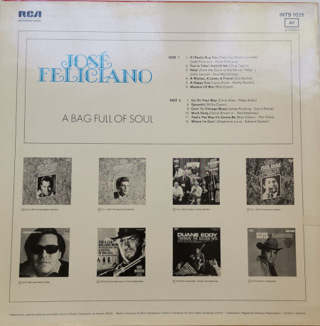 José Feliciano – албум A Bag Full Of Soul - Img 2