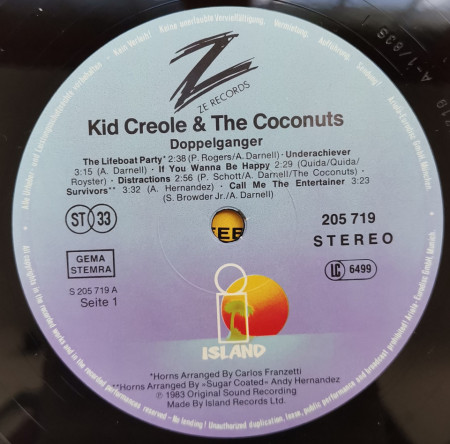 Kid Creole And The Coconuts – албум Doppelganger (1) - Img 3