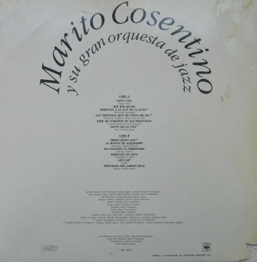 Marito Cosentino Y Su Gran Orquesta De Jazz ‎– албум La Más Famosa Música De Baile De Ayer, De Hoy Y De Siempre - Img 2