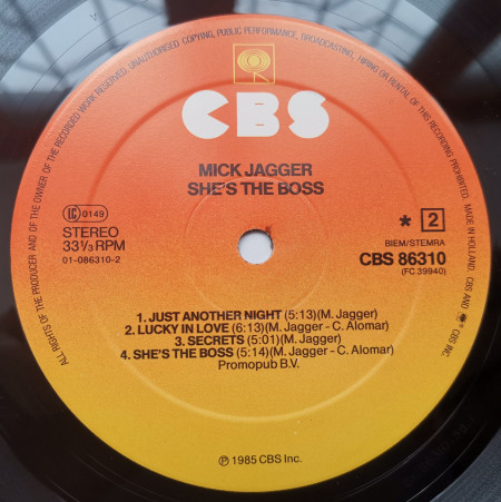 Mick Jagger – албум She's The Boss - Img 3