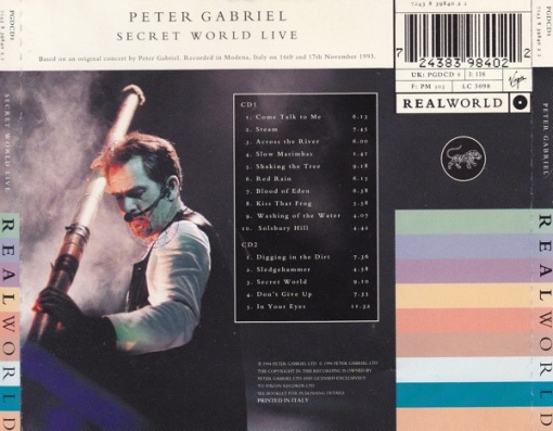 Peter Gabriel – албум Secret World Live (2xCD) - Img 2
