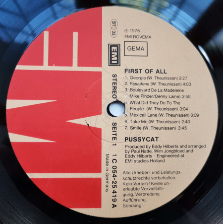 Pussycat ‎– албум First Of All - Img 3