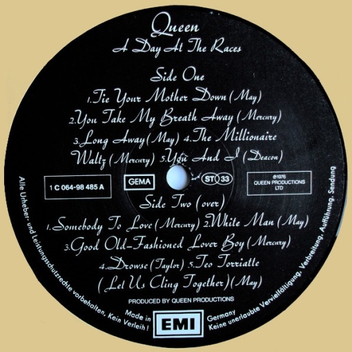 Queen – албум A Day At The Races - Img 3