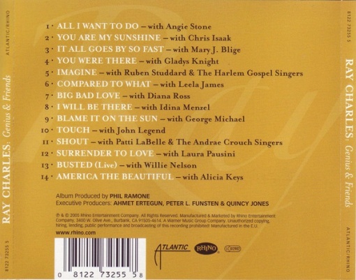 Ray Charles –албум Genius &amp; Friends (CD) - Img 2
