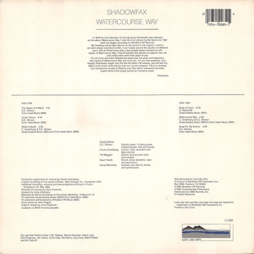 Shadowfax – албум Watercourse Way - Img 2