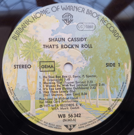 Shaun Cassidy ‎– албум That's Rock 'N' Roll - Img 3