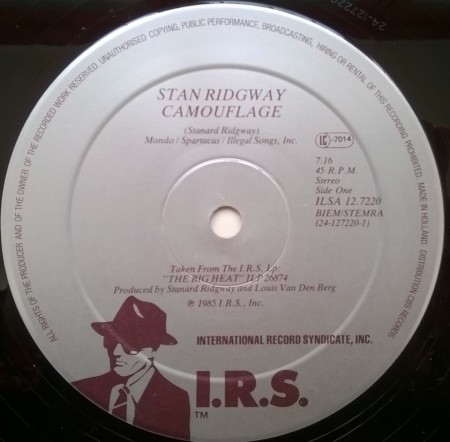 Stan Ridgway – сингъл Camouflage - Img 3