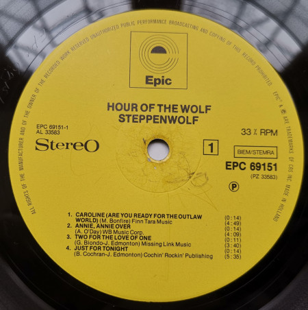 Steppenwolf – албум Hour Of The Wolf - Img 3