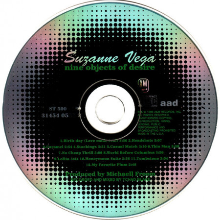 Suzanne Vega – албум Nine Objects Of Desire (CD) - Img 3