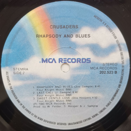 The Crusaders – албум Rhapsody And Blues - Img 3