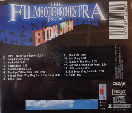 The Film Score Orchestra – албум The Instrumental Hits Of Elton John (CD) - Img 2