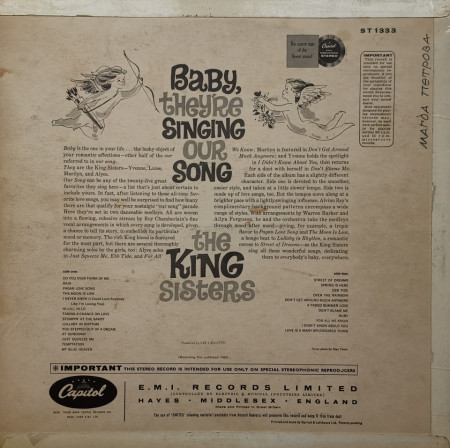 The King Sisters – албум Baby, They're Singing Our Song - Img 2