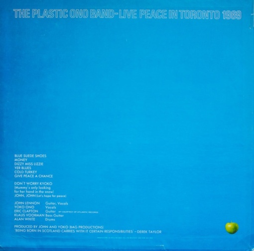 The Plastic Ono Band – албум Live Peace In Toronto 1969 - Img 2