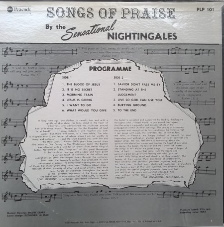 The Sensational Nightingales – албум Songs Of Praise - Img 3