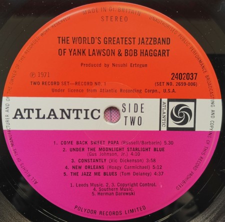 The World&#039;s Greatest Jazzband Of Yank Lawson &amp; Bob Haggart ‎– албум The World&#039;s Greatest Jazzband Of Yank Lawson &amp; Bob Haggart - Img 2