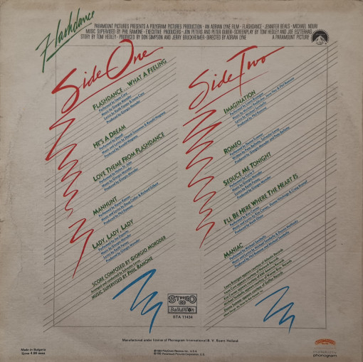 Various – албум Flashdance (Original Soundtrack From The Motion Picture) - Img 2