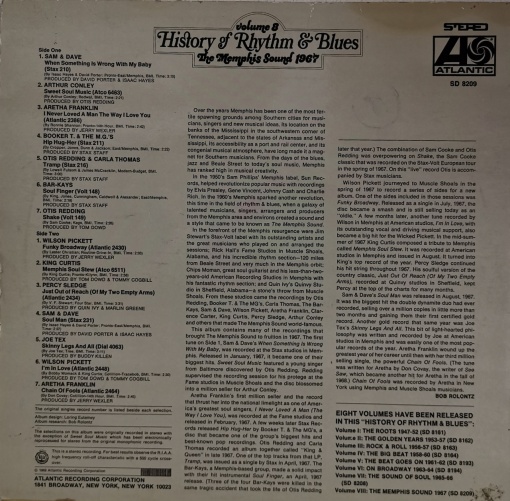 Various – албум History Of Rhythm &amp; Blues Volume 8 The Memphis Sound 1967 - Img 2