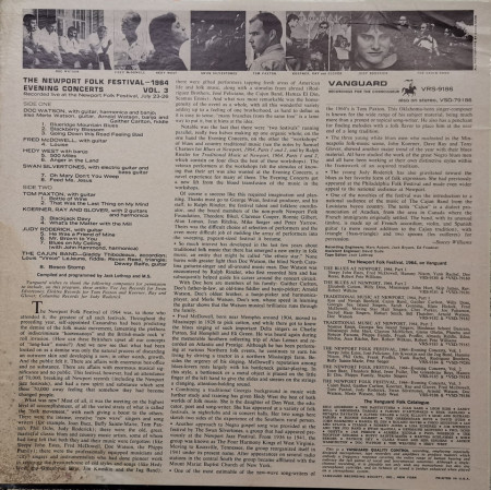 Various – албум Newport Folk Festival 1964 - Evening Concerts Vol. 3 - Img 2