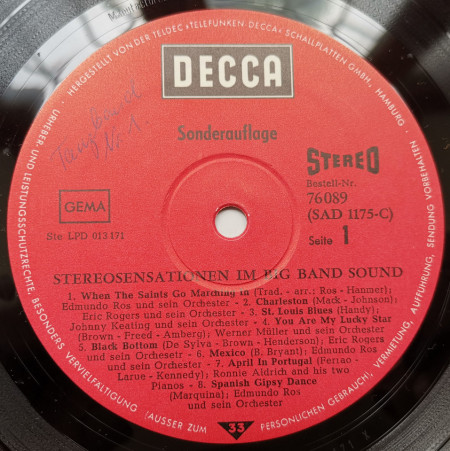 Various ‎– албум Stereo-Sensationen Im Big Band-Sound - Img 3