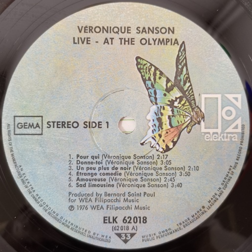 Véronique Sanson – албум Live At The Olympia - Img 3