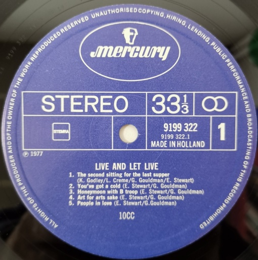 10cc – албум Live And Let Live - Img 2