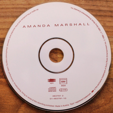 Amanda Marshall ‎– албум Amanda Marshall (CD) - Img 3