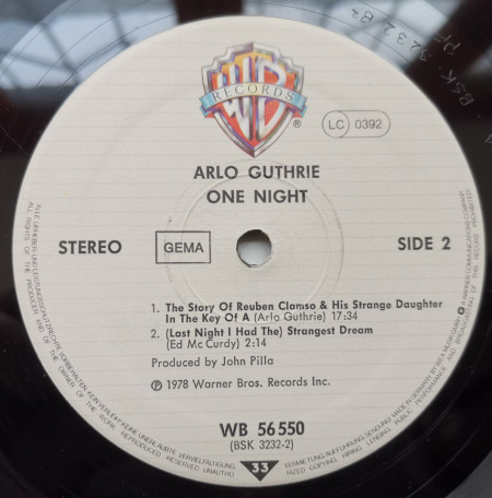 Arlo Guthrie With Shenandoah – албум One Night - Img 3