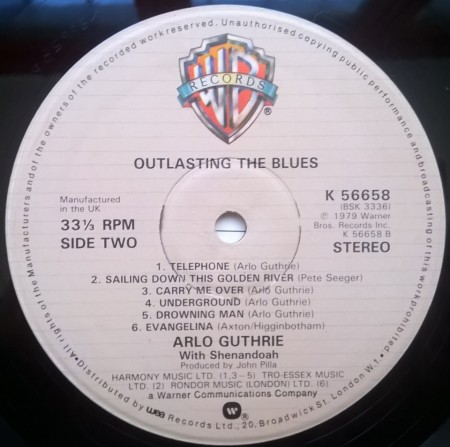 Arlo Guthrie With Shenandoah – албум Outlasting The Blues - Img 3
