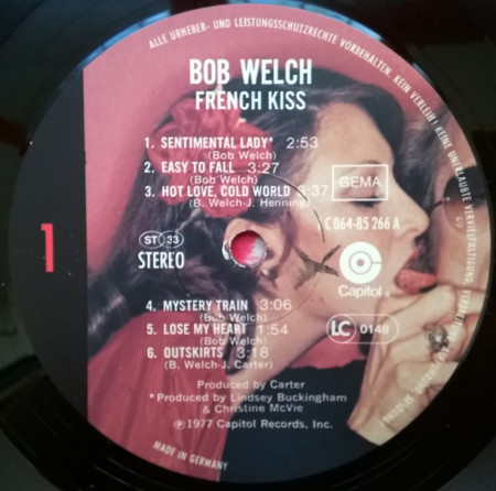 Bob Welch – албум French Kiss - Img 3
