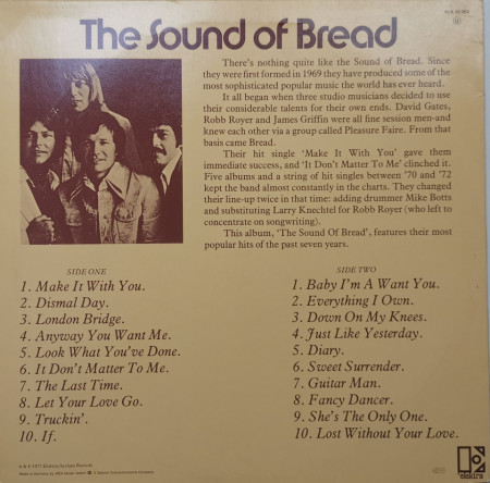 Bread – албум The Sound Of Bread - Their 20 Finest Songs - Img 2