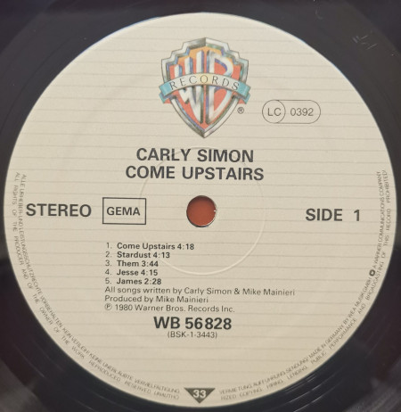 Carly Simon – албум Come Upstairs - Img 3