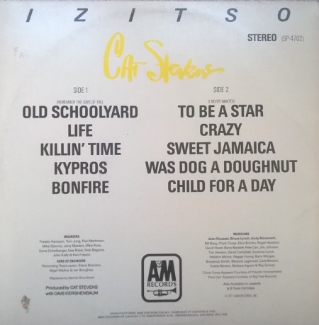 Cat Stevens ‎– албум Izitso - Img 3