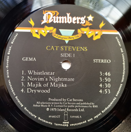 Cat Stevens ‎– албум Numbers - Img 3
