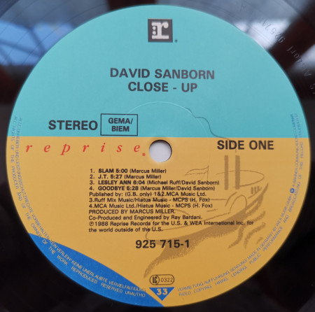 David Sanborn – албум Close-Up - Img 3