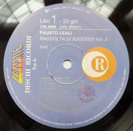 Fausto Leali – албум Raccolta Di Successi Vol. 2 - Img 3
