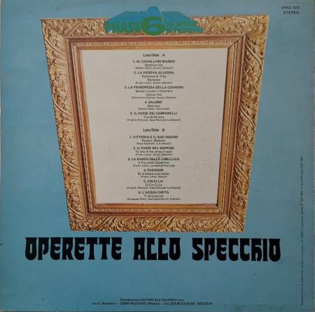 Francesco Anselmo Orchestra ‎– албум Operette Allo Specchio - Img 2