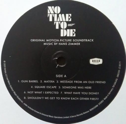 Hans Zimmer – албум No Time To Die (Original Motion Picture Soundtrack) - Img 3